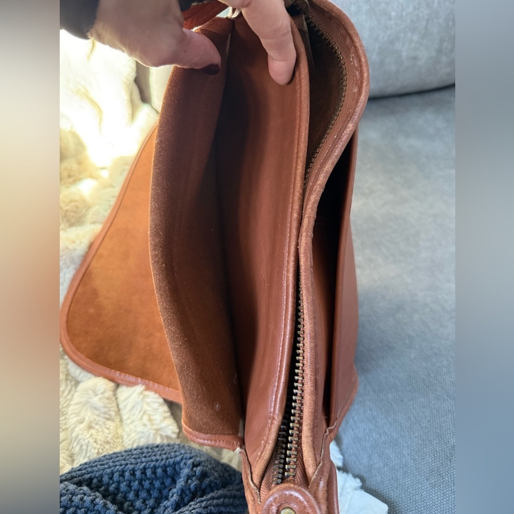 Vintage Coach Leather Patricia Legacy Crossbody Shoulder Bag British Tan - Picture 12 of 14